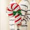 Glitzhome® 15.75" Hooked Christmas Candy Cane Pillow